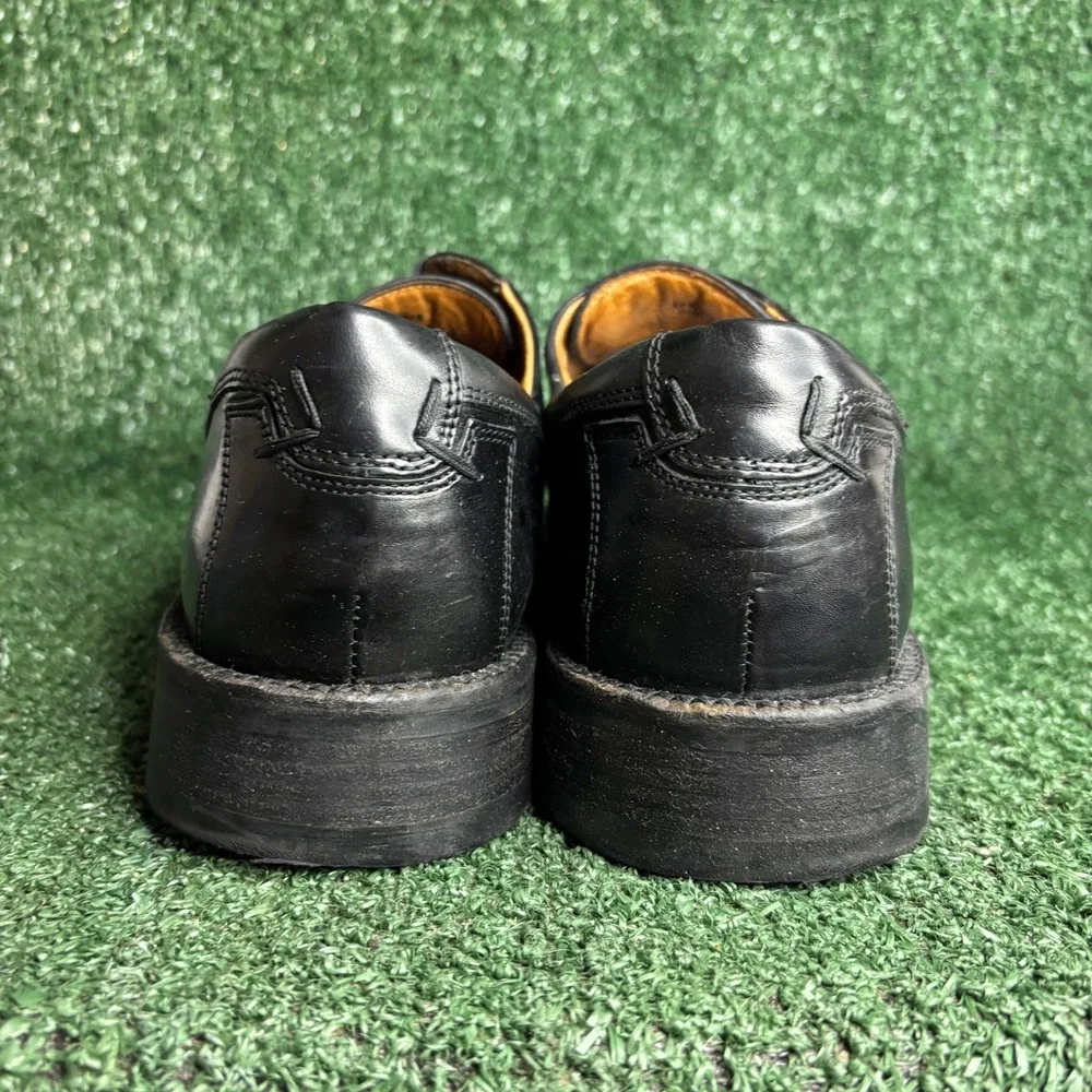 Johnston Murphy‎ Apron Toe Lace Up Leather Oxford Dress Shoe Black Mens 11.5 M